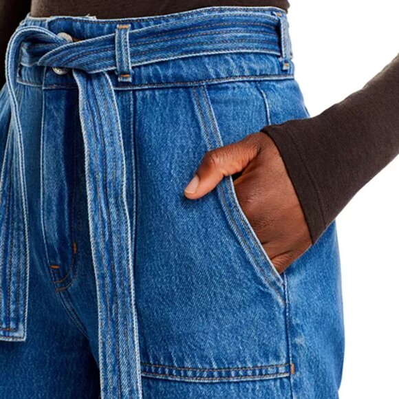 NEW DEREK LAM 10 CROSBY Made In Usa Ashton Utility Wide Leg Jeans denim 668tn - Picture 9 of 10